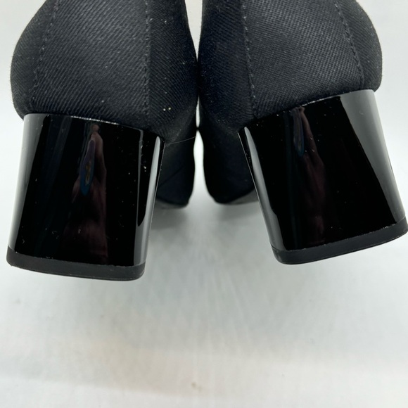 NYDJ Fay Stretch Pumps In BlackLast™ Denim Heel Comfort Work Shoes Sz 7.5 - Picture 9 of 14